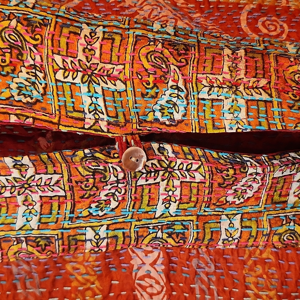 Kantha Patterned Boho Artisan Made Lightweight Sp… - image 3